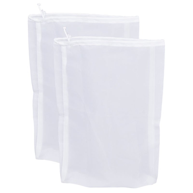 Pinfox 75 Micron Nylon Straining Bag Fine Mesh Food Strainer Bag, Multi Purpose Food Grade Filter Bag for Nut Milk, Juice, Cold Brew, Home Brewing (2 Packs, 12.6" x 8.66") - Image 1
